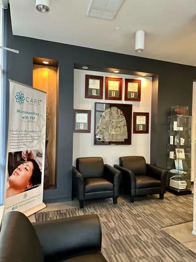 inside the waiting room of Corson Dentistry in Denver, CO