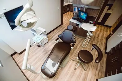 dental chair in the operatory at Corson Dentistry in Parker, CO